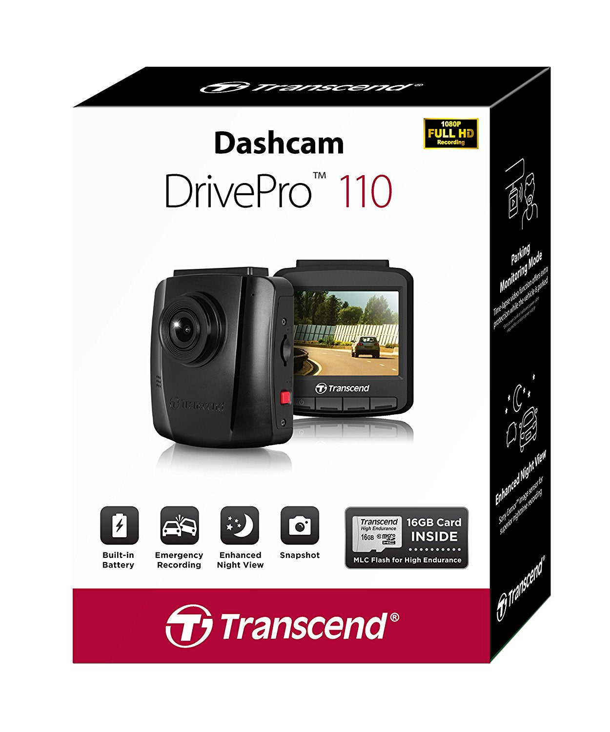 Transcend 16G DrivePro 110, 2.4" LCD, with Suction Mount 4
