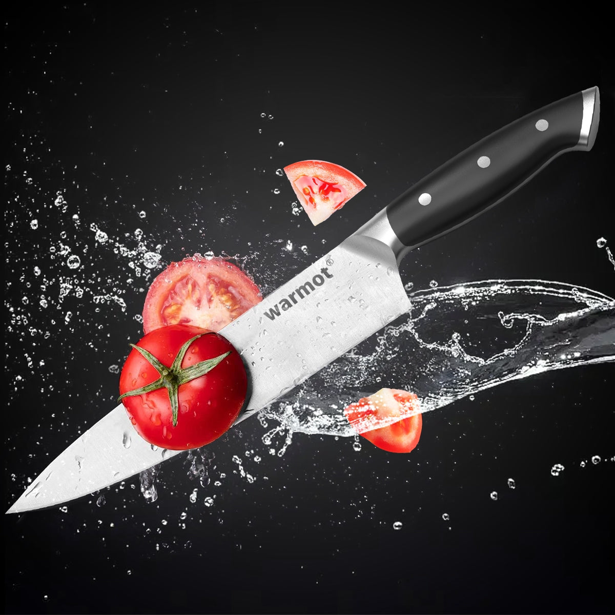 Warmot 3-Piece High Carbon Stainless Steel Ultra Chef Knife Set with Gift Box (317-3) 6