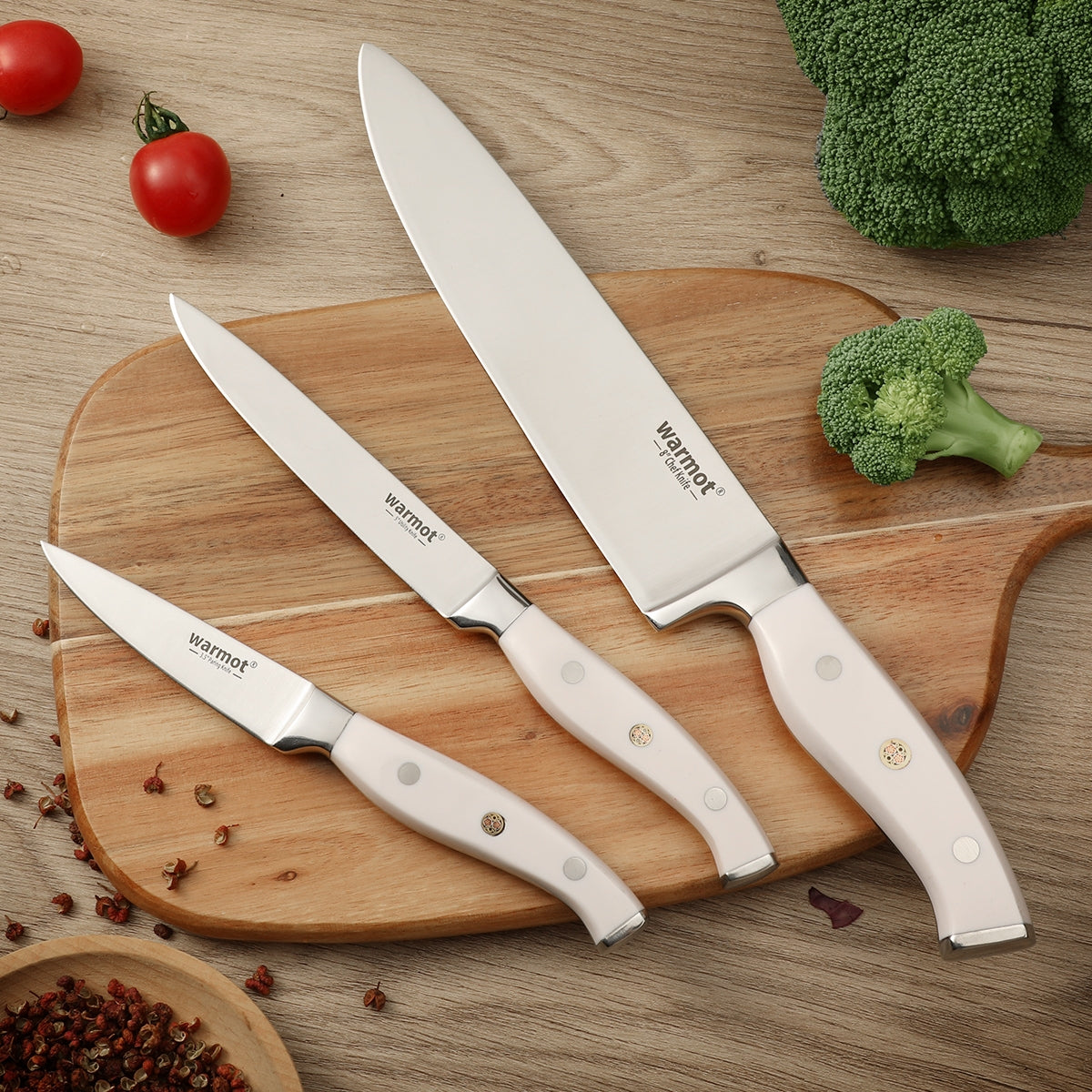 Warmot 3-Piece Ultra Sharp Chefs Knife Set with Gift Box (956-3) 9