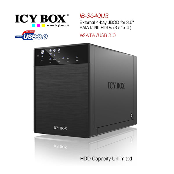 ICY BOX IB-3640SU3 External 4-bay JBOD system for 3.5 Inch SATA HDDs 3