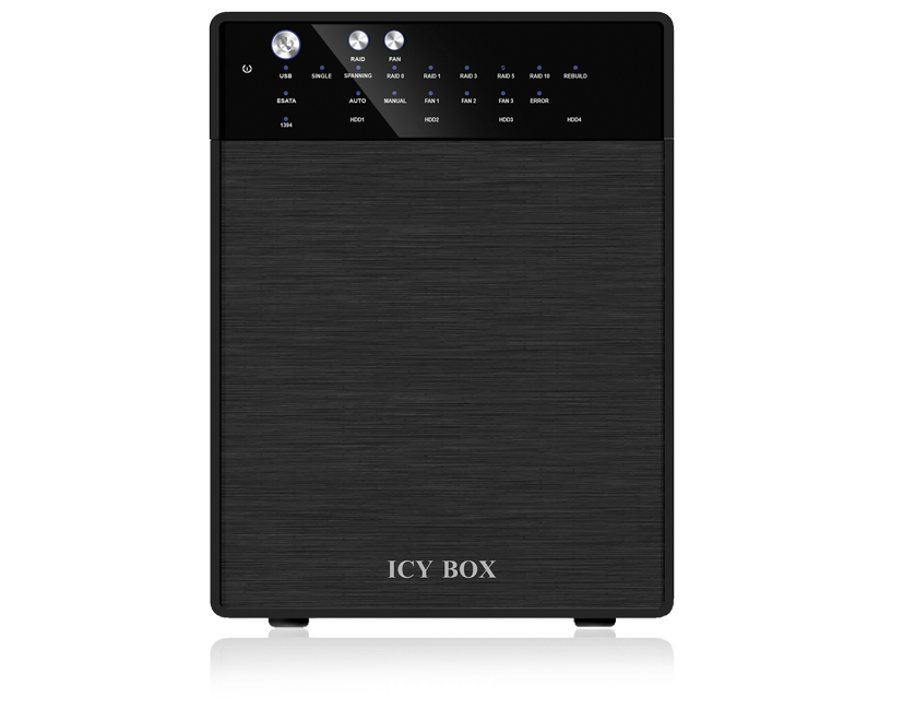 ICY BOX External 4 bay RAID System for 3.5" SATA I / II / III hard disks with USB 3.0 and eSATA (IB-RD3640SU3) 3