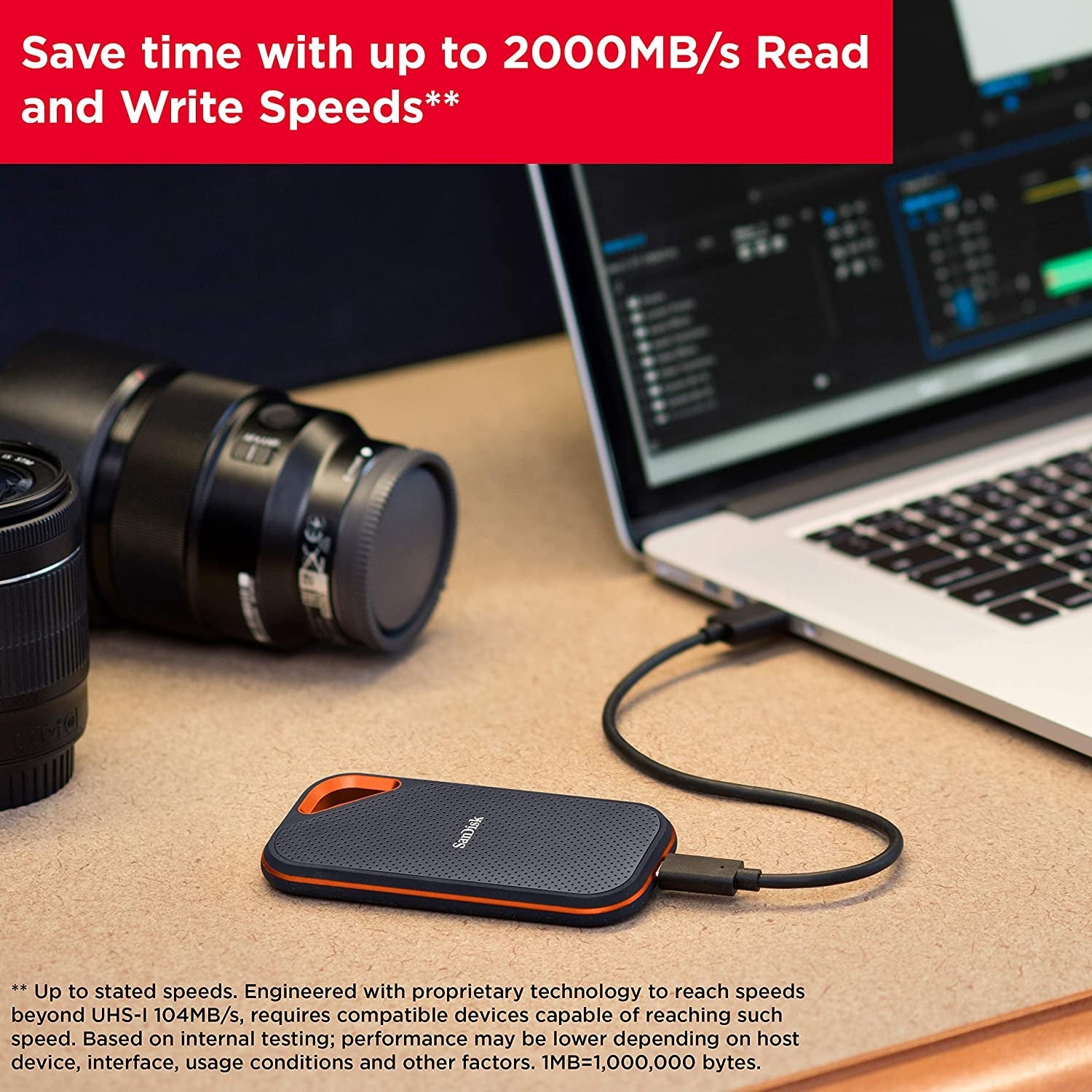 SanDisk 2TB Extreme PRO Portable SSD V2 (SDSSDE81-2T00-G25) 5