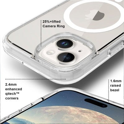 Ultimake Shockproof Transparent Magsafe Cover Case for iPhone 15 Plus (Transparent) 3