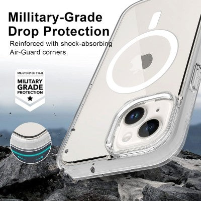 Ultimake Shockproof Transparent Magsafe Cover Case for iPhone 15 Plus (Transparent) 4