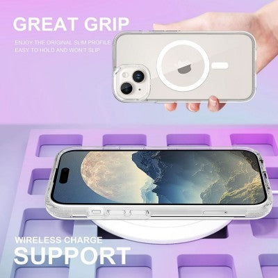 Ultimake Shockproof Transparent Magsafe Cover Case for iPhone 15 Plus (Transparent) 5
