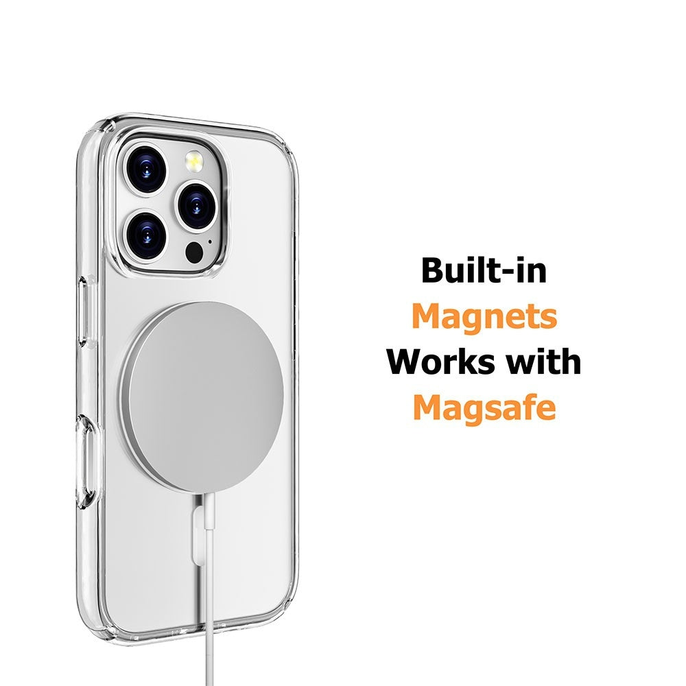 Ultimake Shockproof Transparent Magsafe Cover Case for iPhone 16 Pro 4