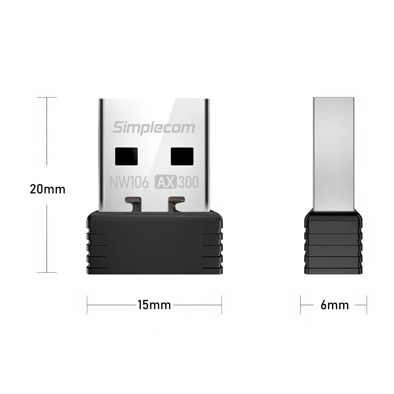 Simplecom NW106 AX300 2.4GHz Wi-Fi 6 USB Wireless Nano Adapter 4