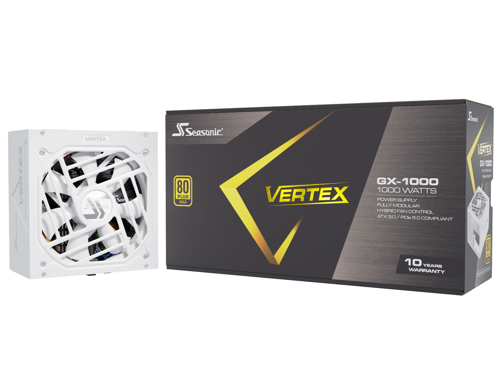 Seasonic VERTEX GX-1000 White 1000W ATX 3.0 Gold Modular PSU 9