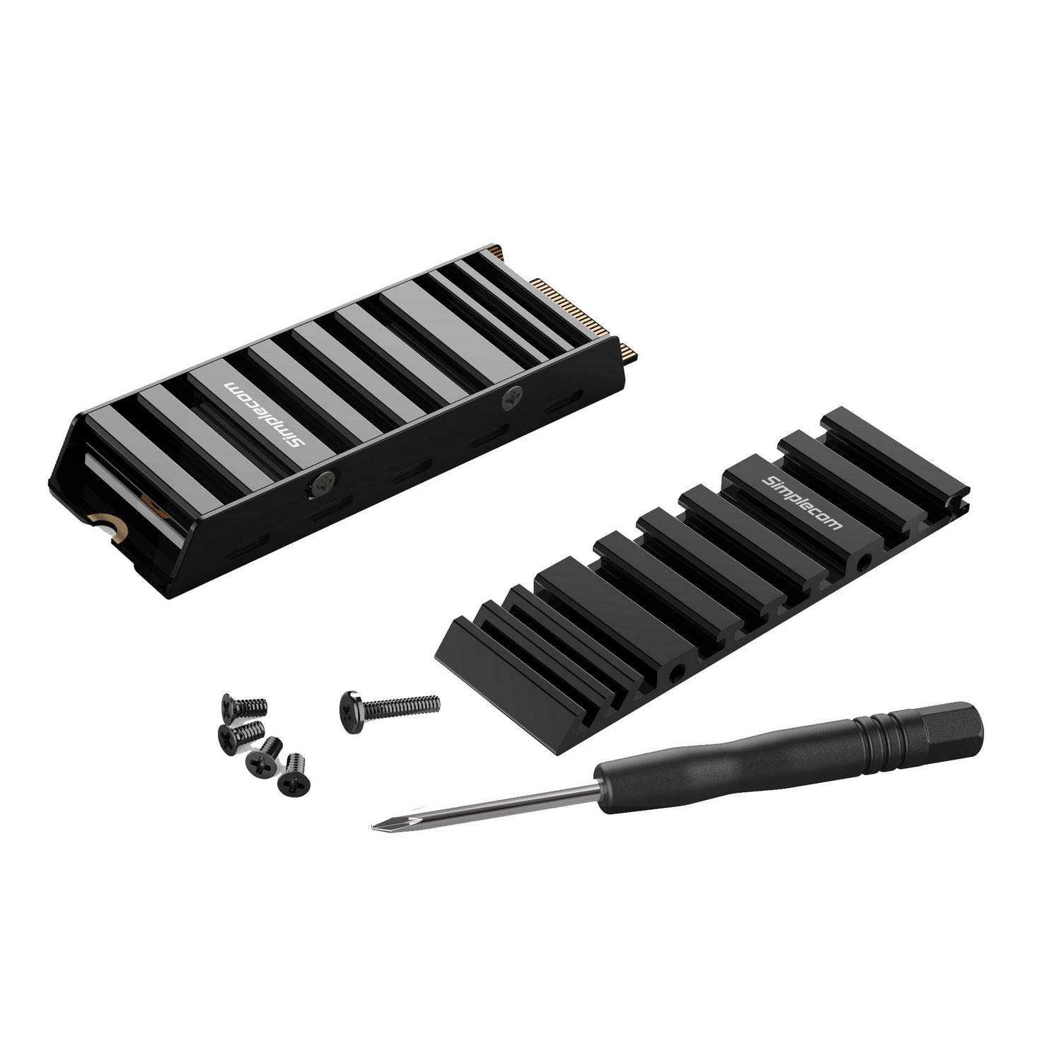 Simplecom SA110 M.2 SSD Aluminum Heatsink with Thermal Silicone Pads for PC and PS5 5