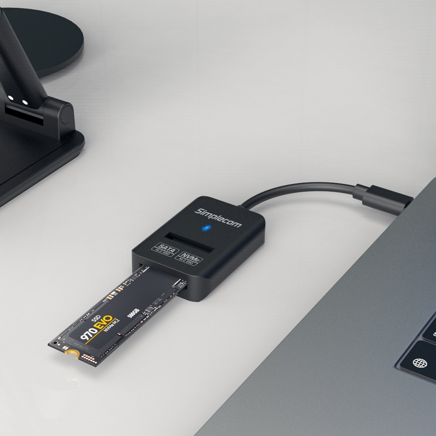 Simplecom SA506 NVMe / SATA Dual Protocol M.2 SSD to USB-C Adapter Converter USB 3.2 Gen 2 10Gbps 6