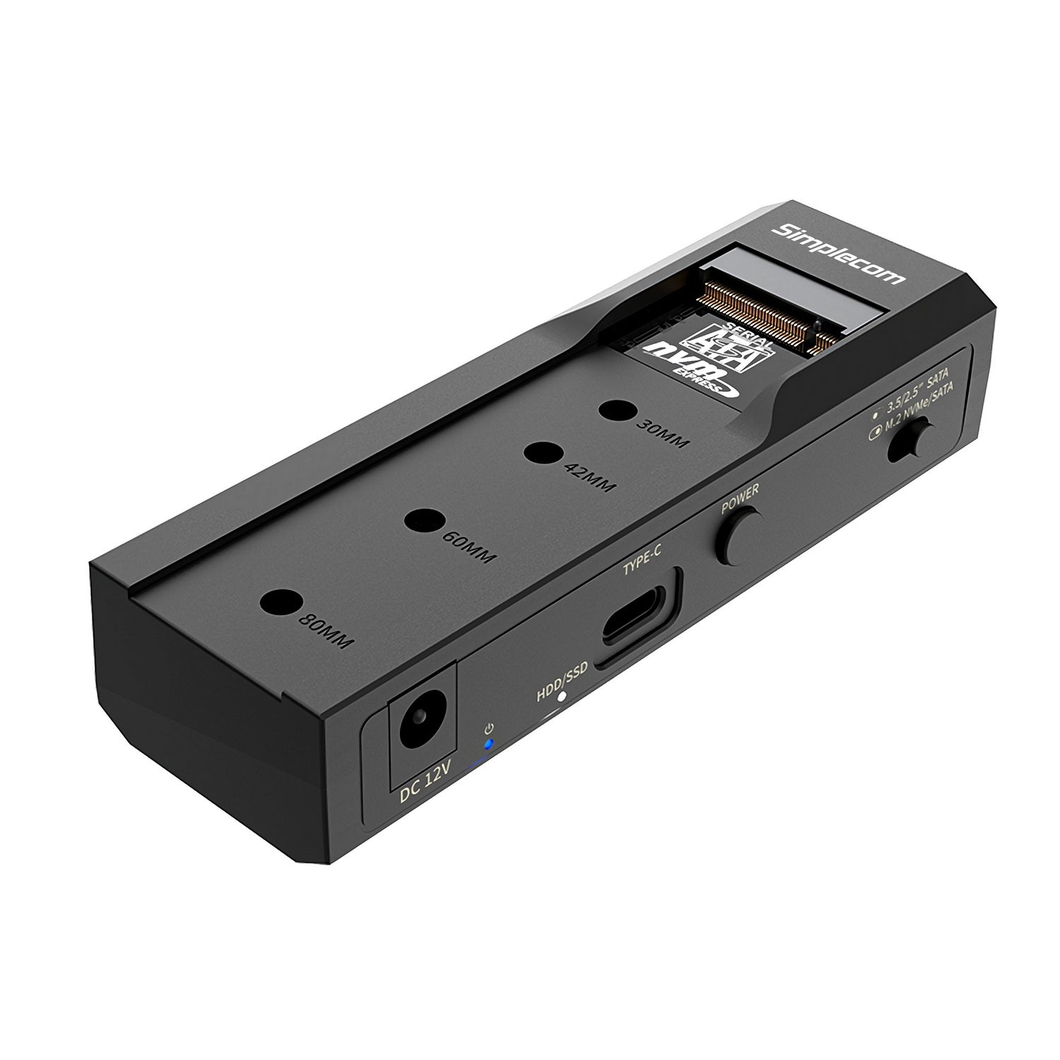 Simplecom SA536 USB to M.2 and SATA 2-IN-1 Adapter for 2.5"/3.5" HDD & NVMe/SATA M.2 SSD with Power Supply USB 3.2 Gen2 10Gbps 4