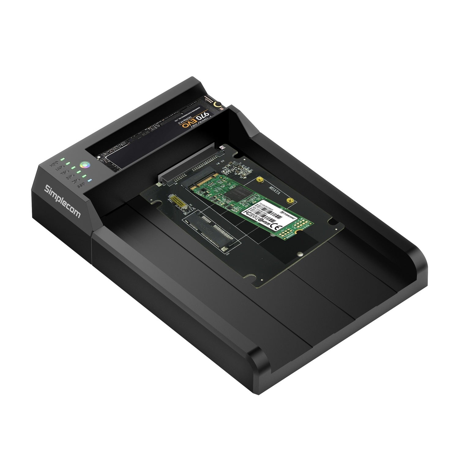 Simplecom SD570 NVMe M.2 + SATA HDD and SSD Dual Bay Docking Station USB 3.2 Gen 2 10Gbps Offline Clone 4