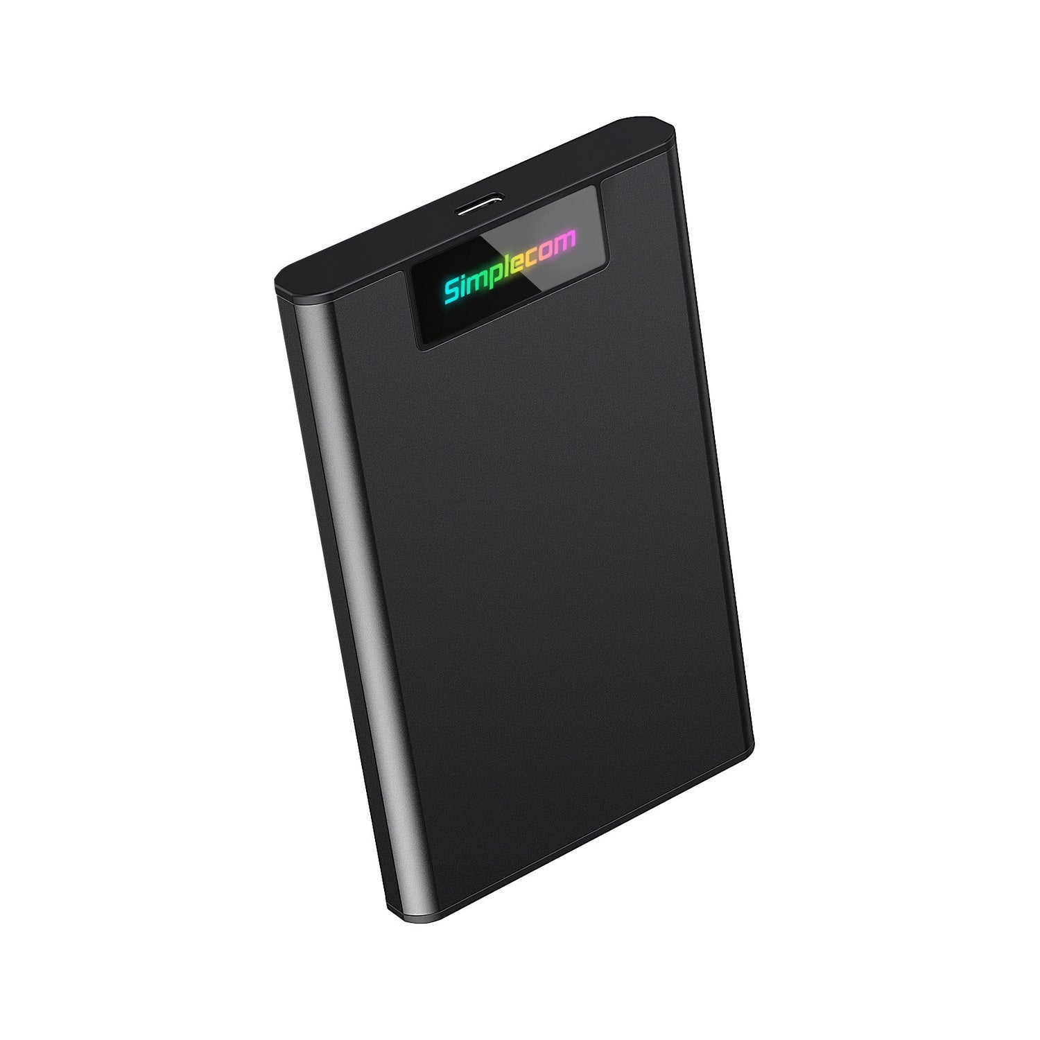 Simplecom SE239 Tool-free 2.5" SATA HDD SSD to USB-C Enclosure with RGB Lights USB 3.2 Gen 2 3