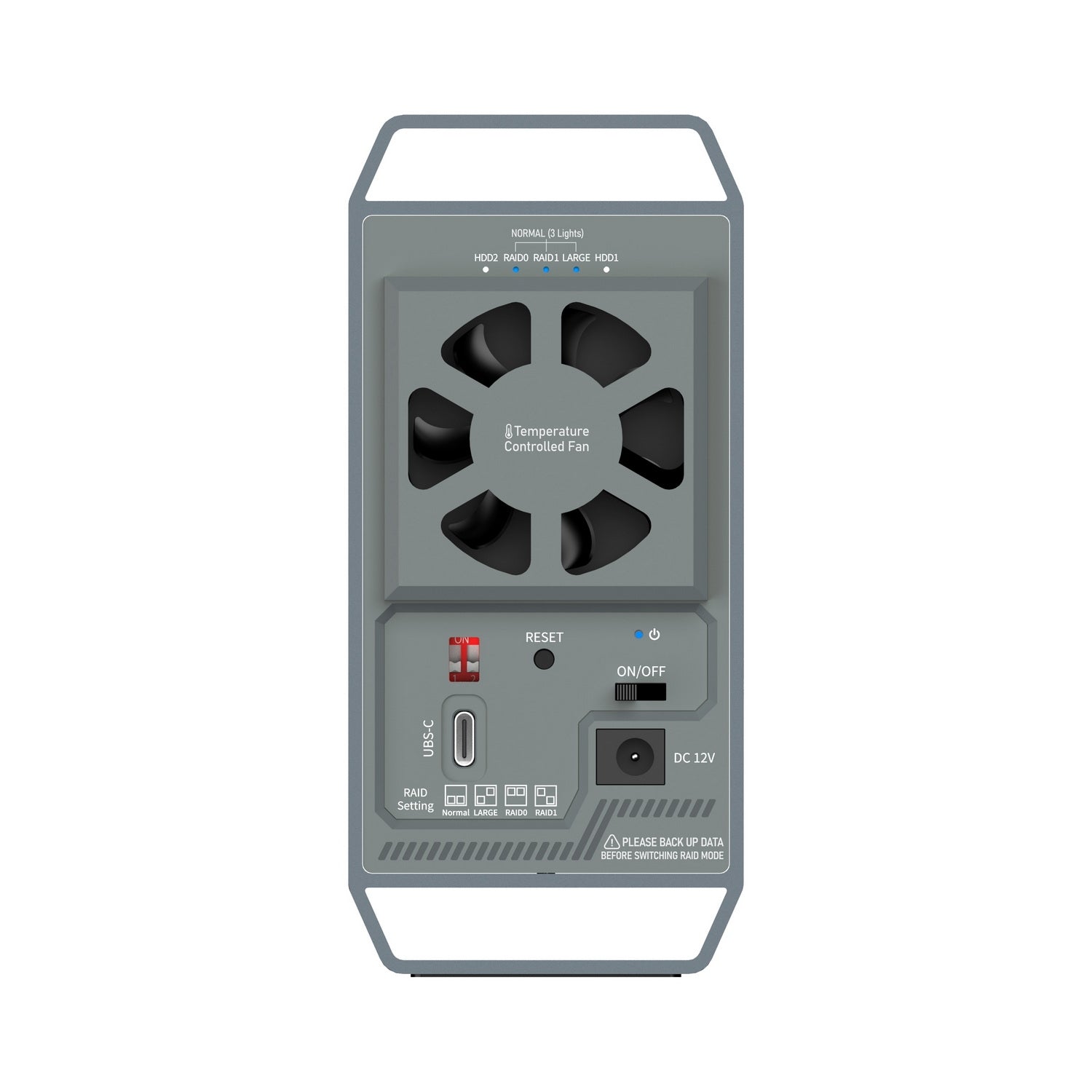 Simplecom SE482 SuperSpeed USB Dual Bay 3.5" SATA Hard Drive RAID Enclosure USB-C RAID 0/1, JBOD 3