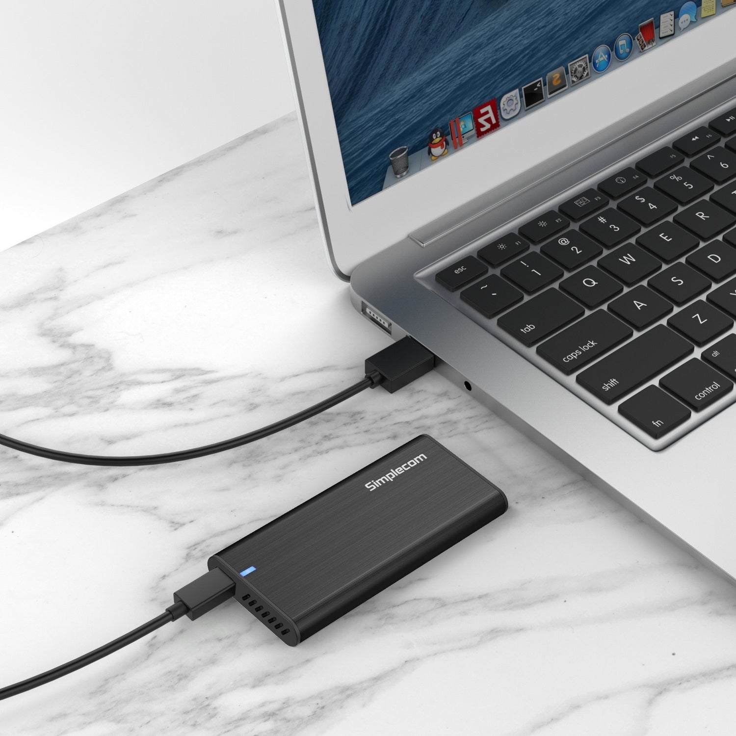 Simplecom SE502C SATA M.2 SSD to USB-C Enclosure USB 3.2 Gen1 5Gbps 4