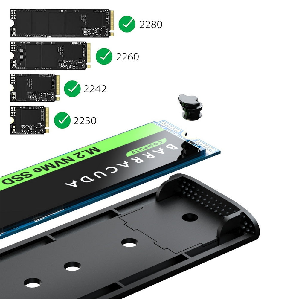 Simplecom SE516 NVMe / SATA Dual Protocol M.2 SSD Tool-Free USB-C Enclosure USB 3.2 Gen 2 10Gbps 5