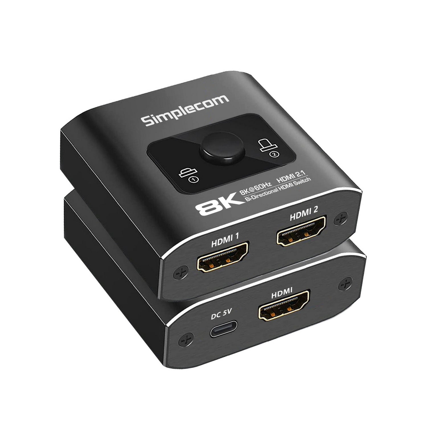 Simplecom CM302v2 Bi-Directional 2 Way HDMI 2.1 Switch Selector 8K@60Hz 3