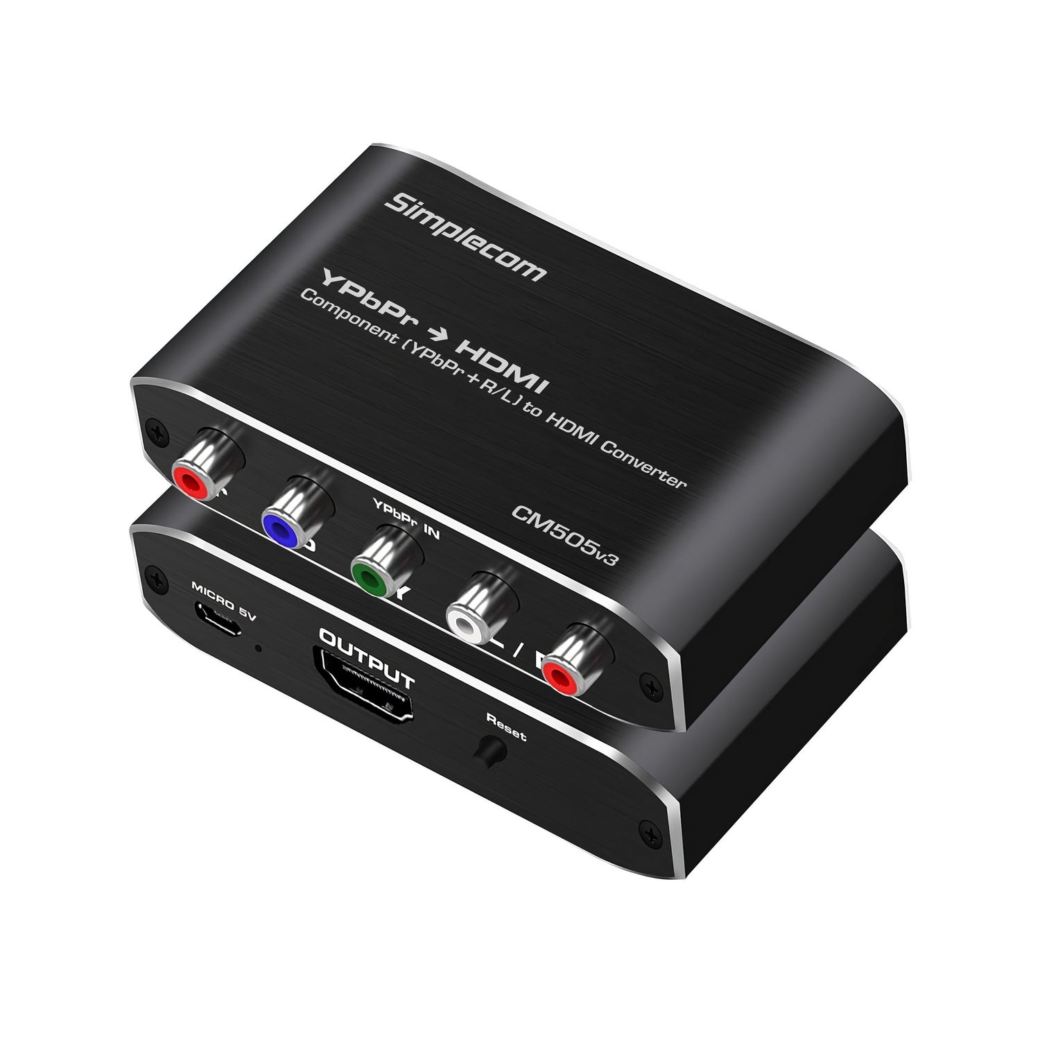 Simplecom CM505v3 Component (YPbPr + Stereo R/L) to HDMI Converter Full HD 1080p 3