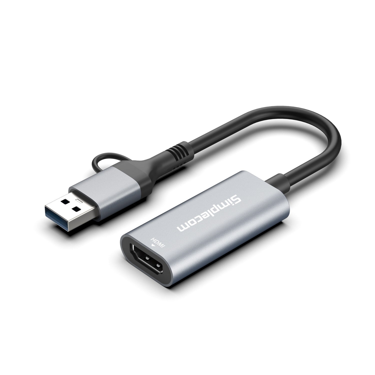 Simplecom DA306C USB 3.0 and USB-C to HDMI Video Card Adapter Full HD 1080p 3