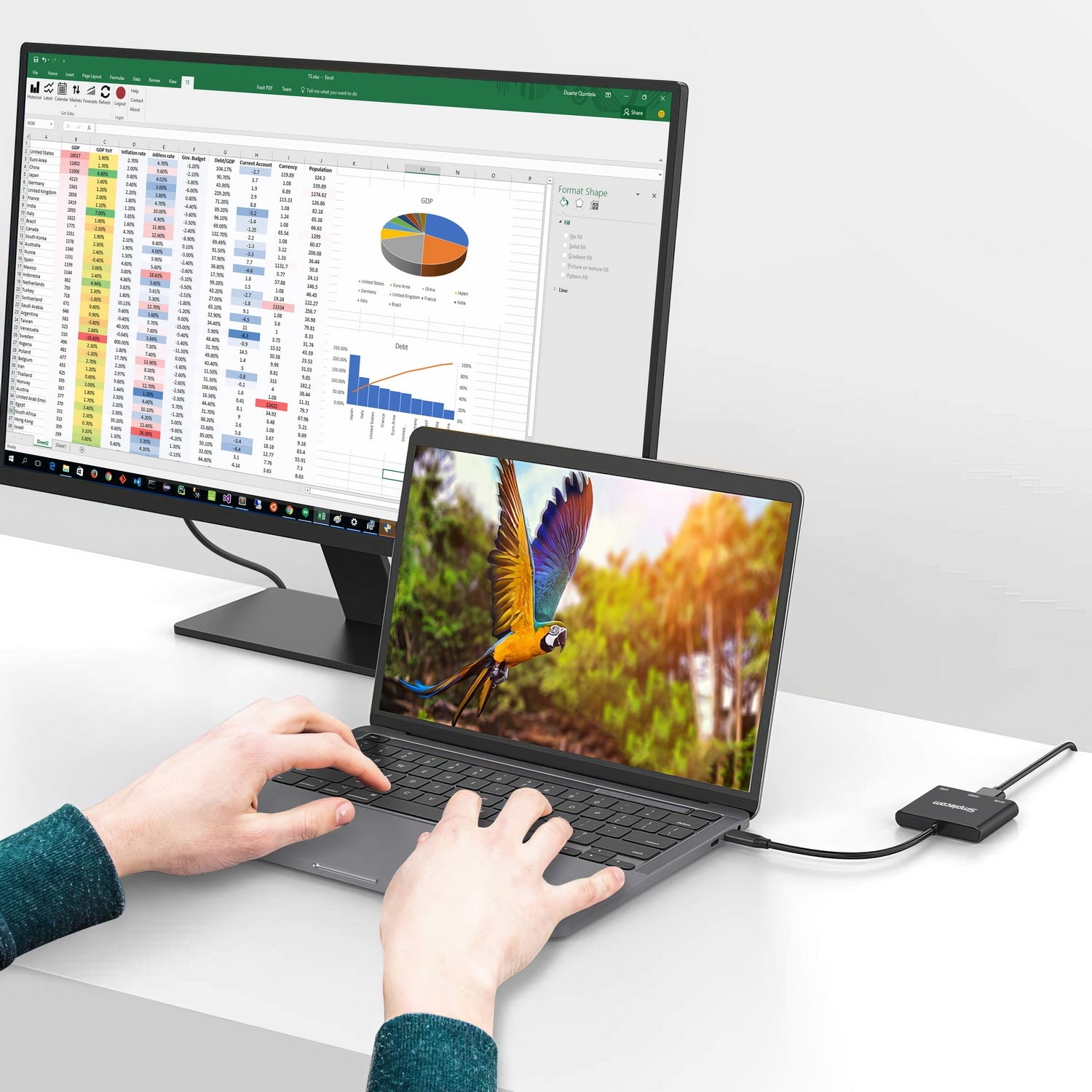 Simplecom DA320 USB-C 3-In-1 Adapter USB 3.2 Gen 1 5Gbps PD HDMI 2.0 4K@60Hz 3