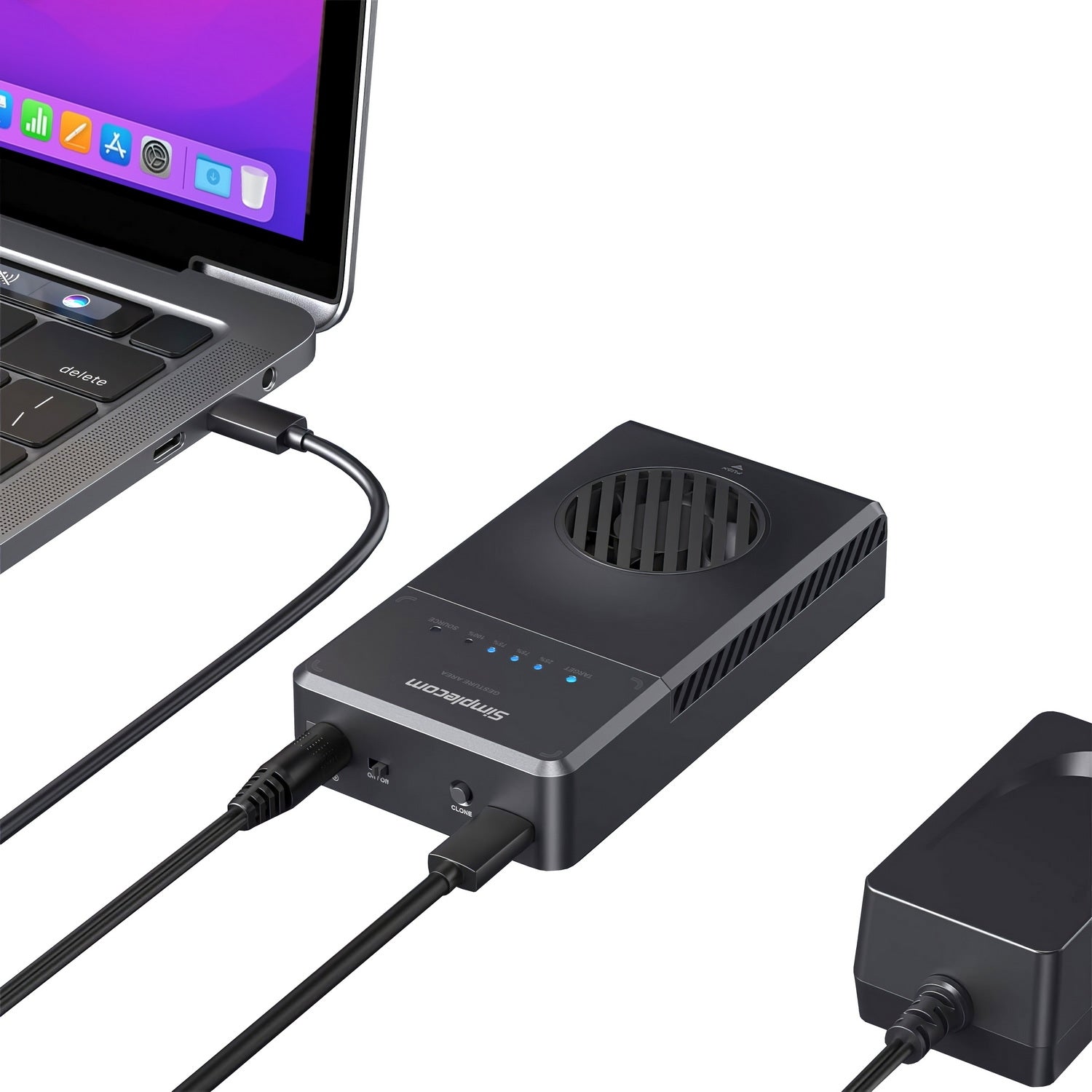 Simplecom SD560 Dual Bay NVMe M.2 SSD Enclosure Offline Clone Docking Station USB 3.2 Gen2 10Gbps 5