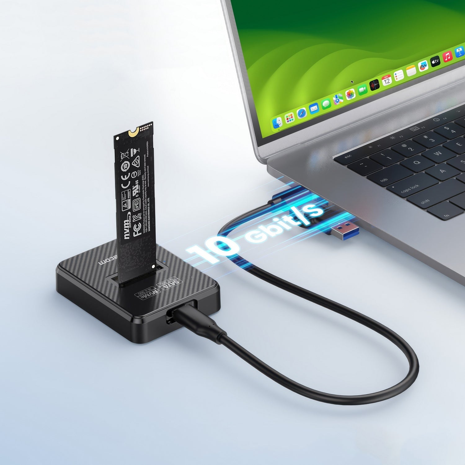 Simplecom SD511 M.2 SSD Docking Station NVMe and SATA Dual Protocol USB 3.2 Gen 2 10Gbps 5