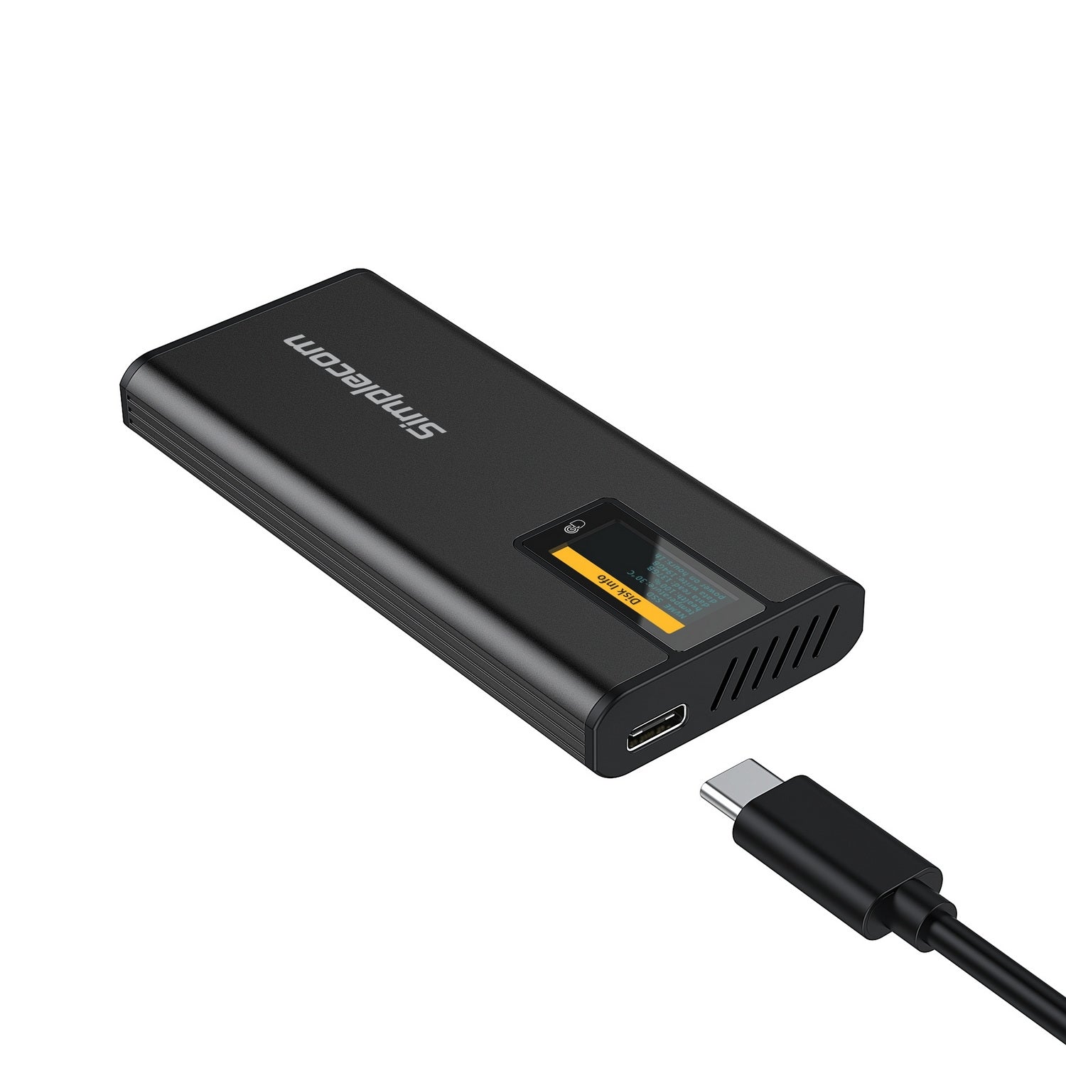 Simplecom SE530 NVMe / SATA M.2 SSD to USB-C Enclosure with SMART LED Screen USB 3.2 Gen 2 10Gbps 4