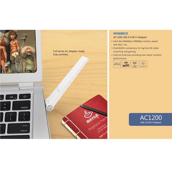 WINSTAR WIRELESS AC1300M DUAL BAND USB 3.0 ADAPTER 3