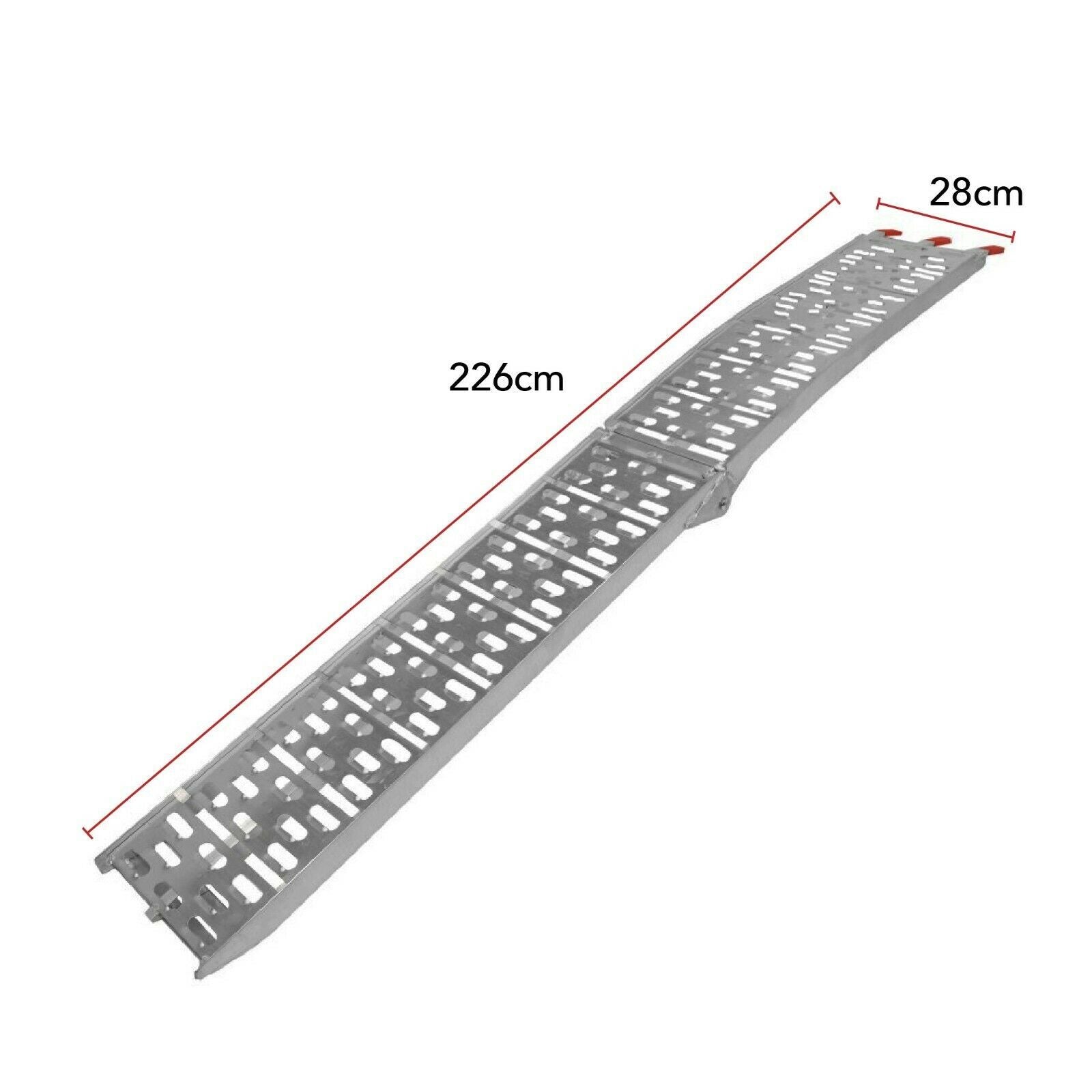 D2U Aluminum Folding Loading Ramps, 680kg Capacity - Heavy-Duty for ATVs, Motorcycles, Ride-On Lawnmowers - Foldable Design, Dual-Welded Joints, Rubber Tips, and Corrosion-Resistant Alloy 4