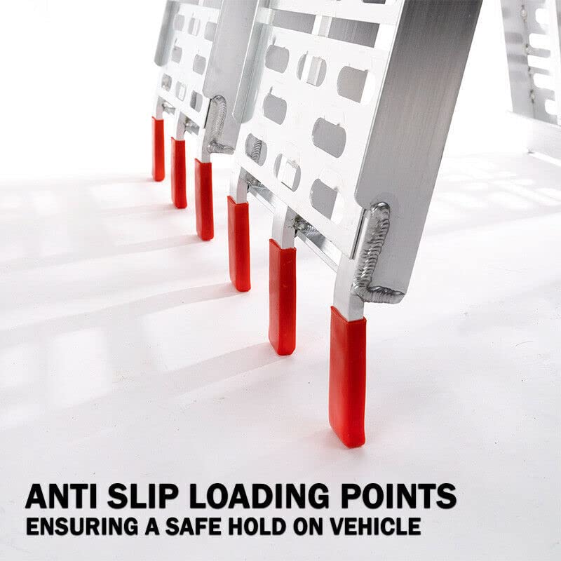 SINGLE Aluminium Folding Ramp with Support Strap, Load ATV Cycles, Motorcycles 680KG 5
