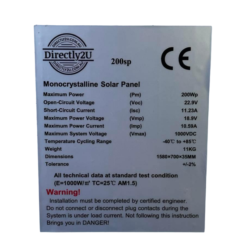 Solar Panel Monocryitsalline . Corrosion-Resistant Aluminium Frame Solar Generator Camping Outdoor Travel Boats Van 5