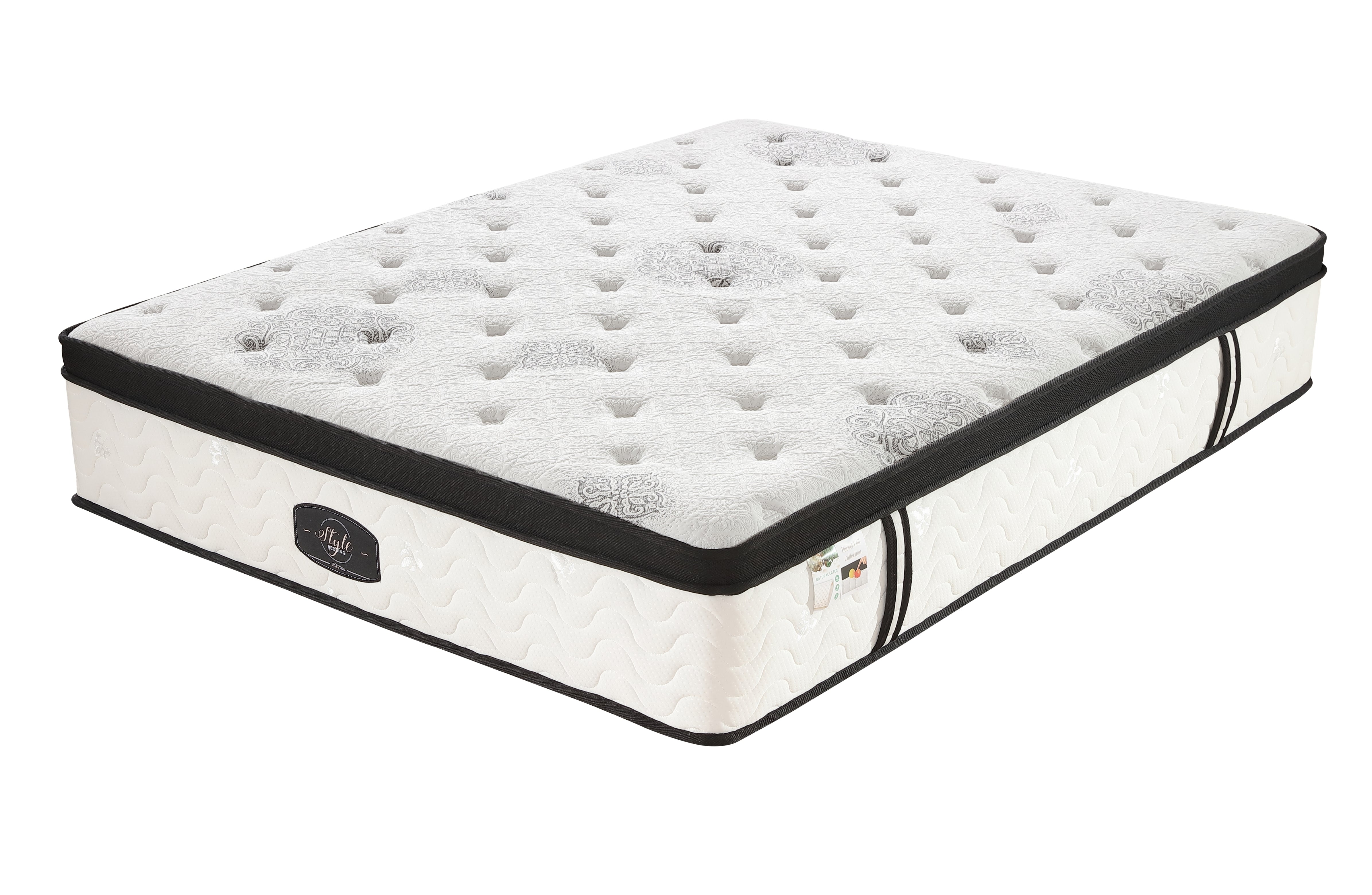 Chiro 7 Zone Latex Euro Top 35cm Pocket Spring Mattress - King Size 3
