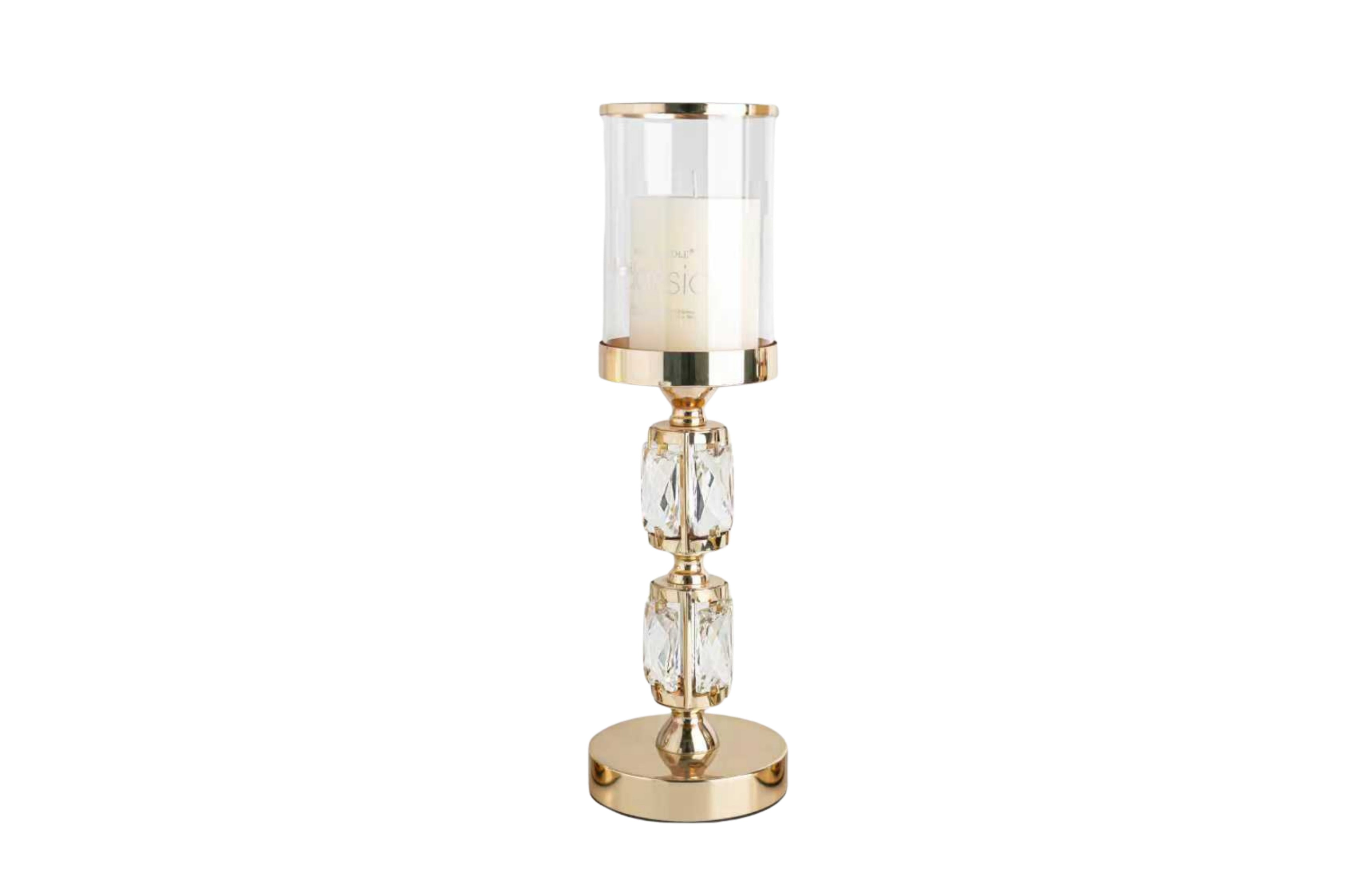 Abode Crystal Candle Holder – Gold - Medium