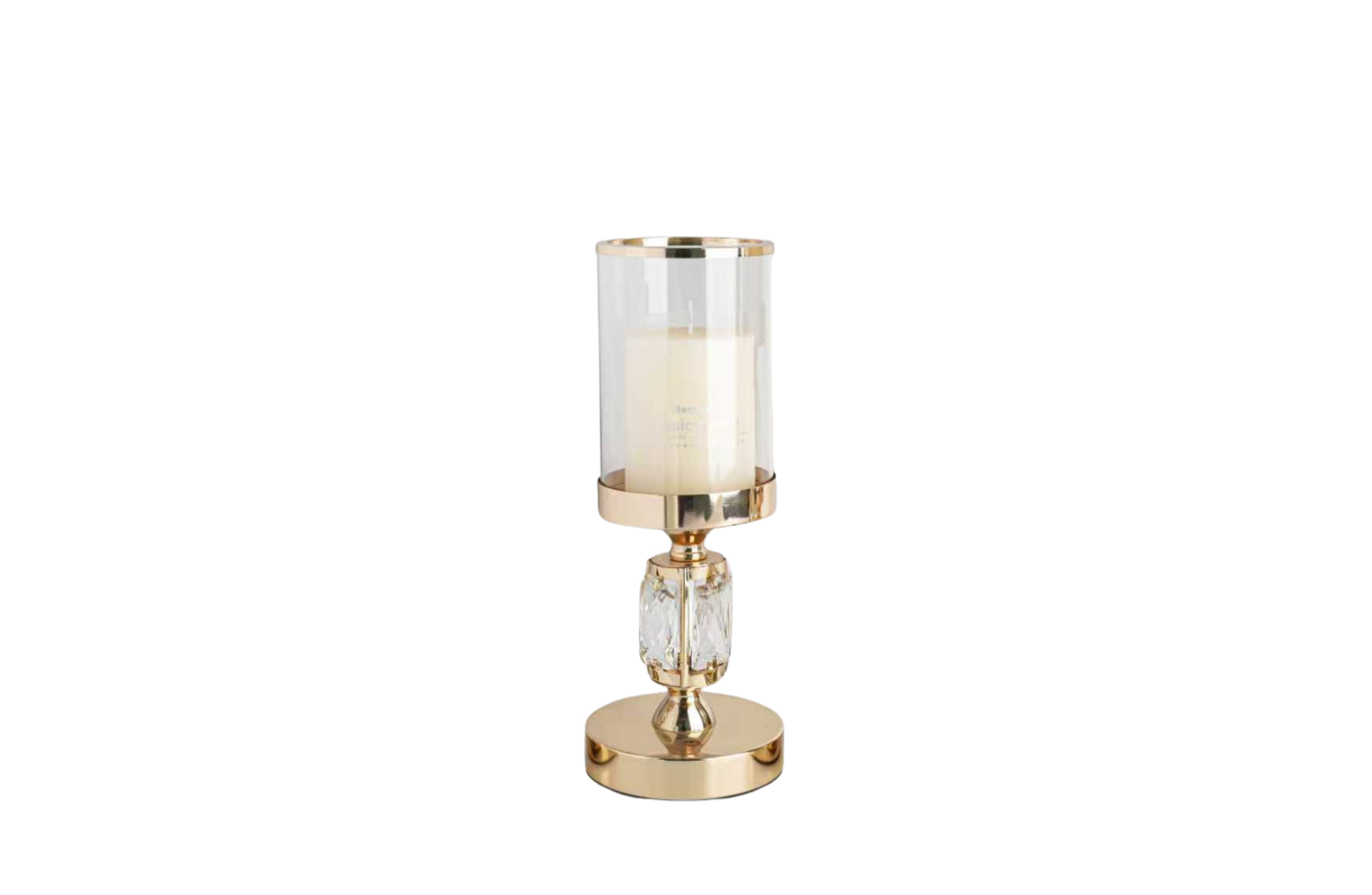 Abode Crystal Candle Holder – Gold - Small