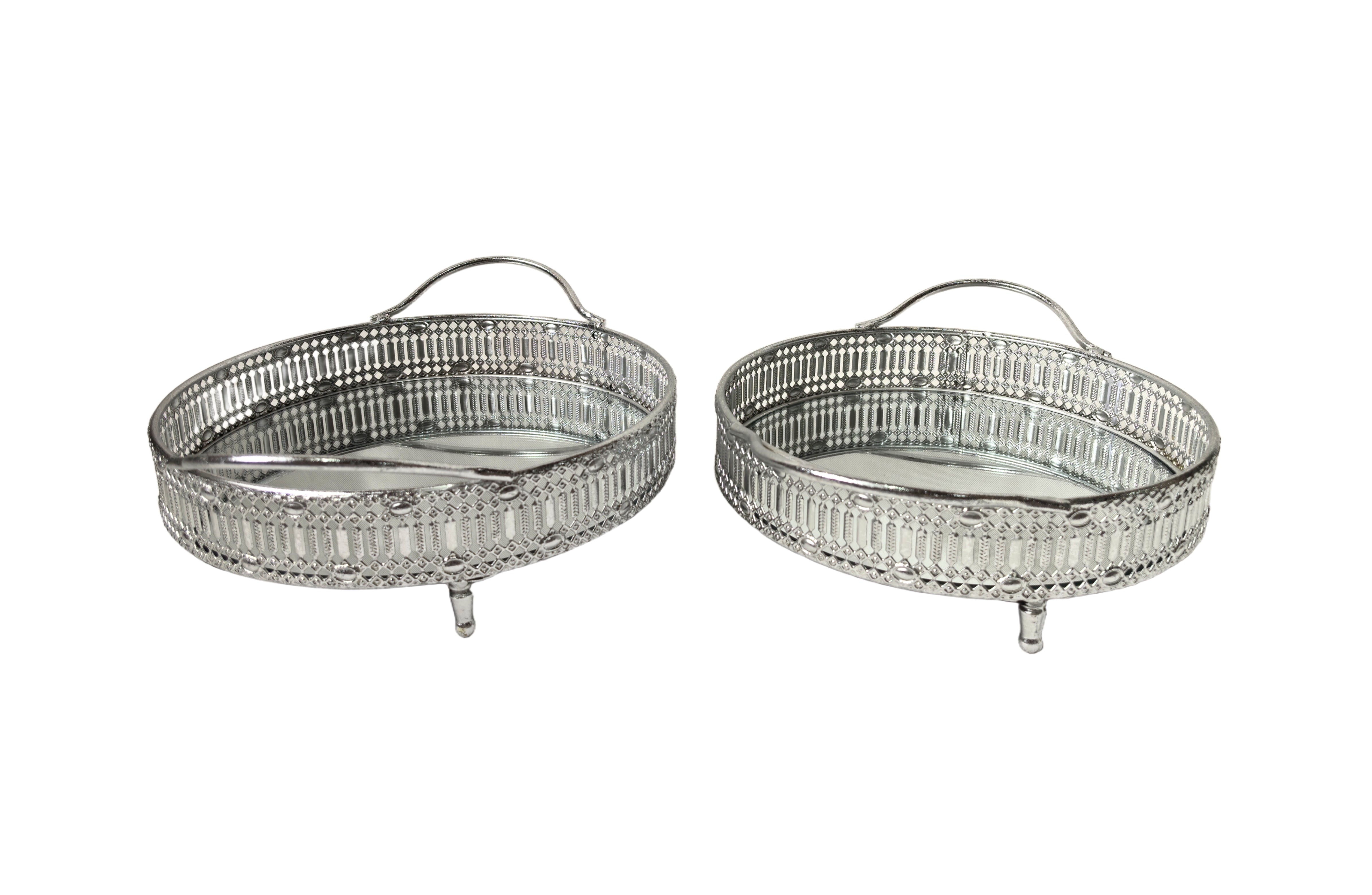 Tessa Round Tray - Large - Silver