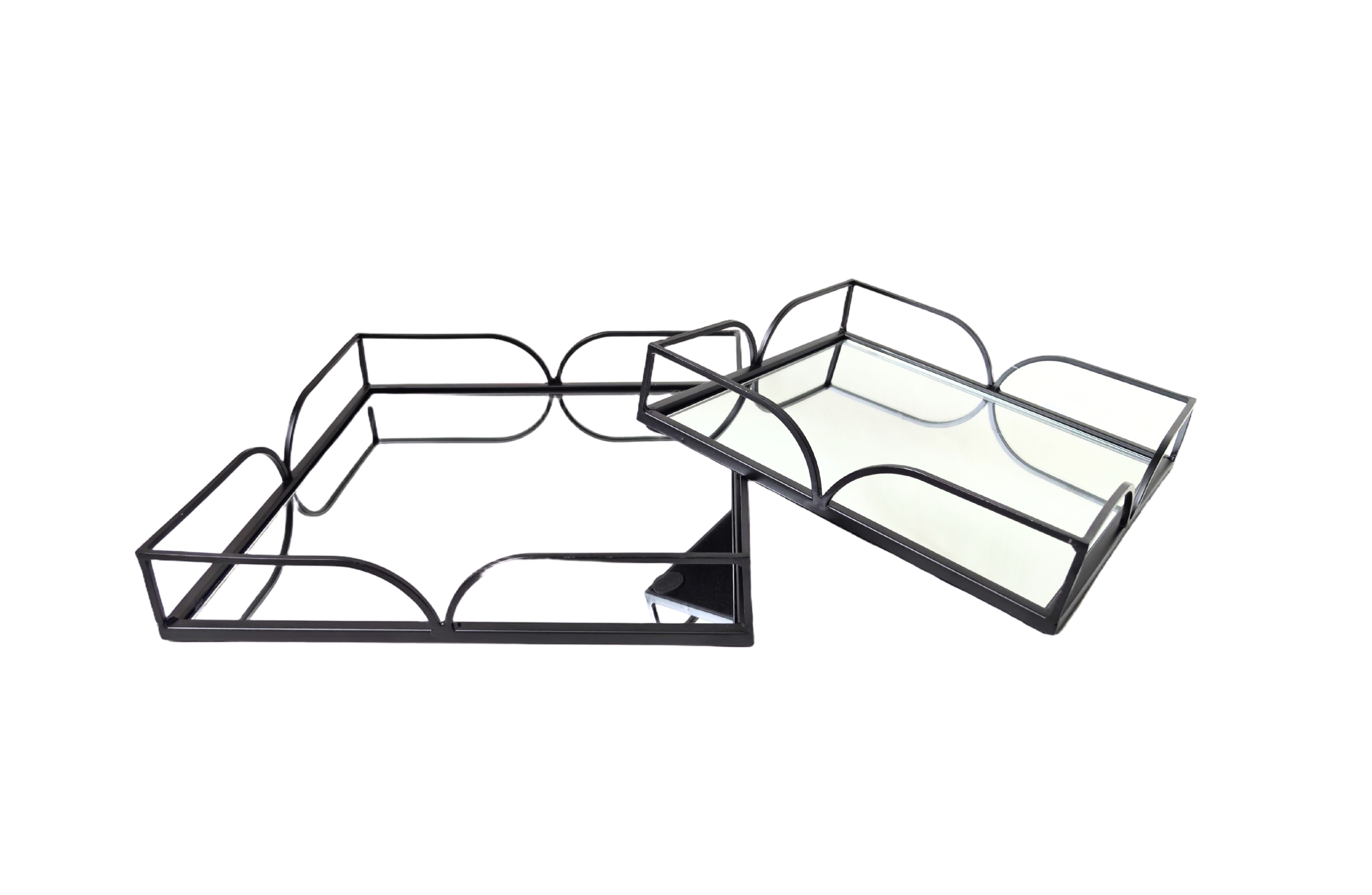 Willow Square Tray - Large - Black