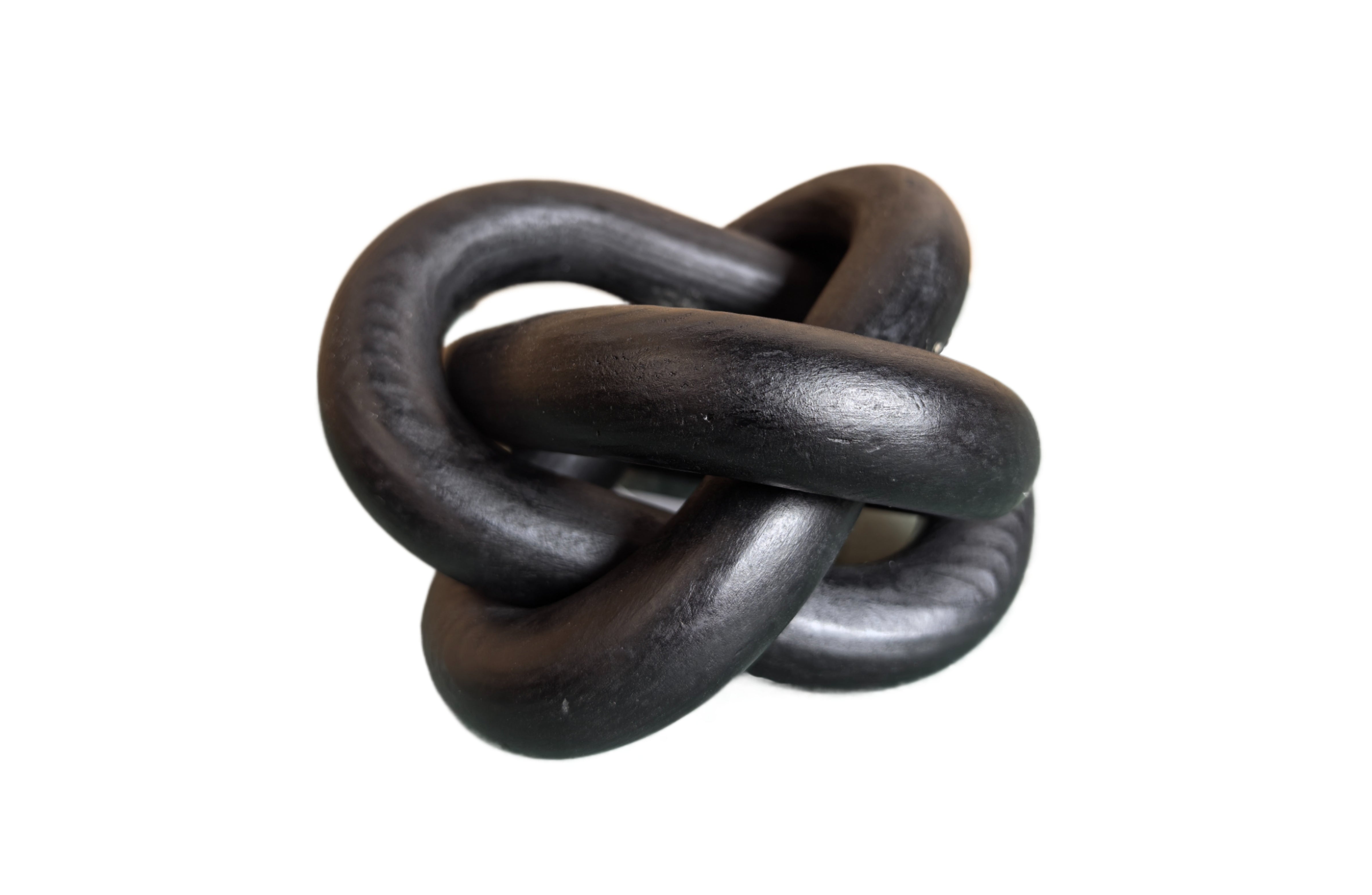 Wooden Knot Link Décor - White