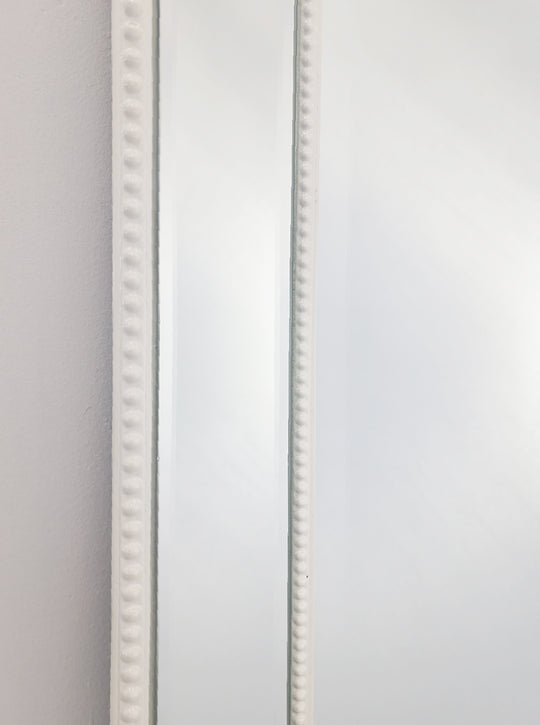White Beaded Framed Mirror - X Large 190cm x 100cm 5