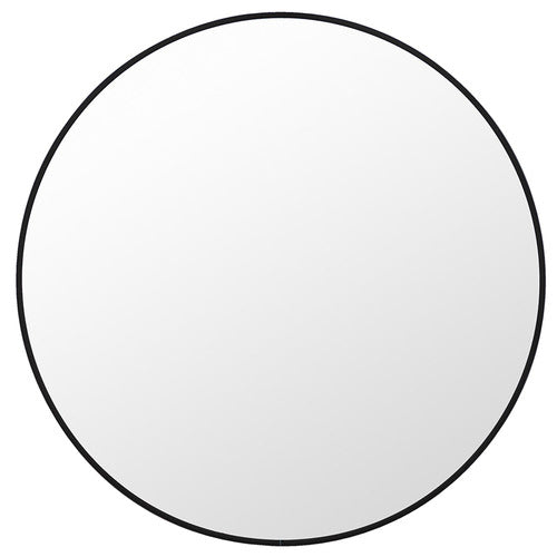 Metal Round Mirror 100cm - Black 3