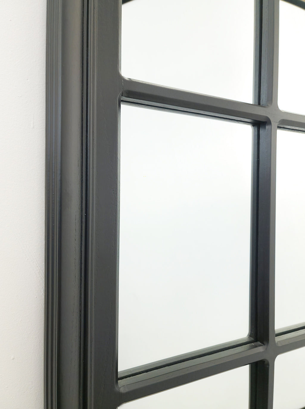 Window Style Mirror - Black Rectangle 95cm x 130cm 5