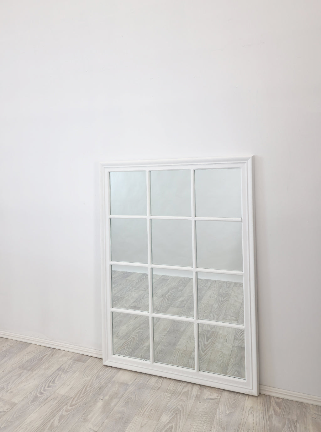 Window Style Mirror - White Rectangle 95cm x 130cm 3