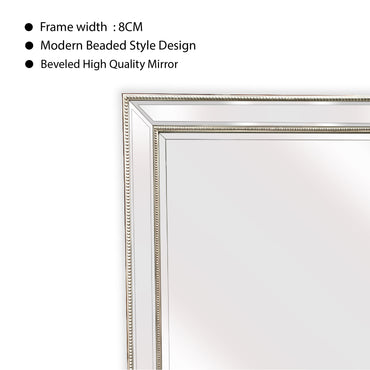Silver Beaded Framed Mirror - X Large 190cm x 100cm 4
