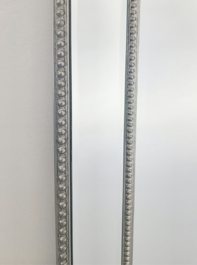 Medium Silver Beaded Framed Mirror - 70cm x 170cm 5