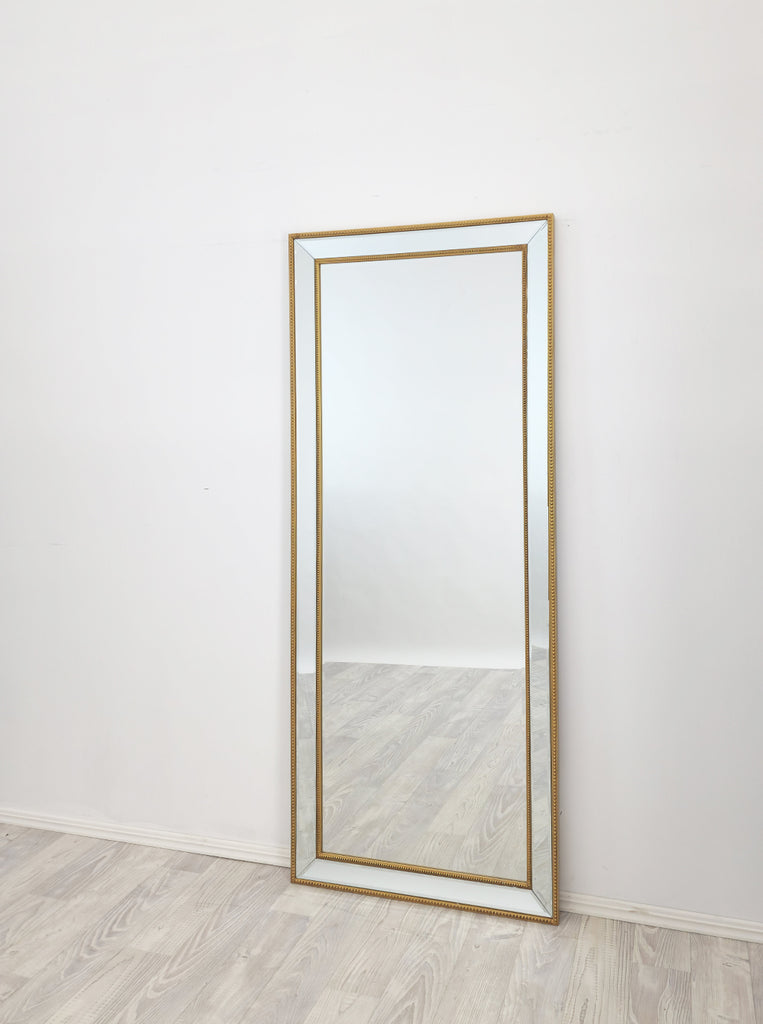 Medium Gold Beaded Framed Mirror - 70cm x 170cm 3