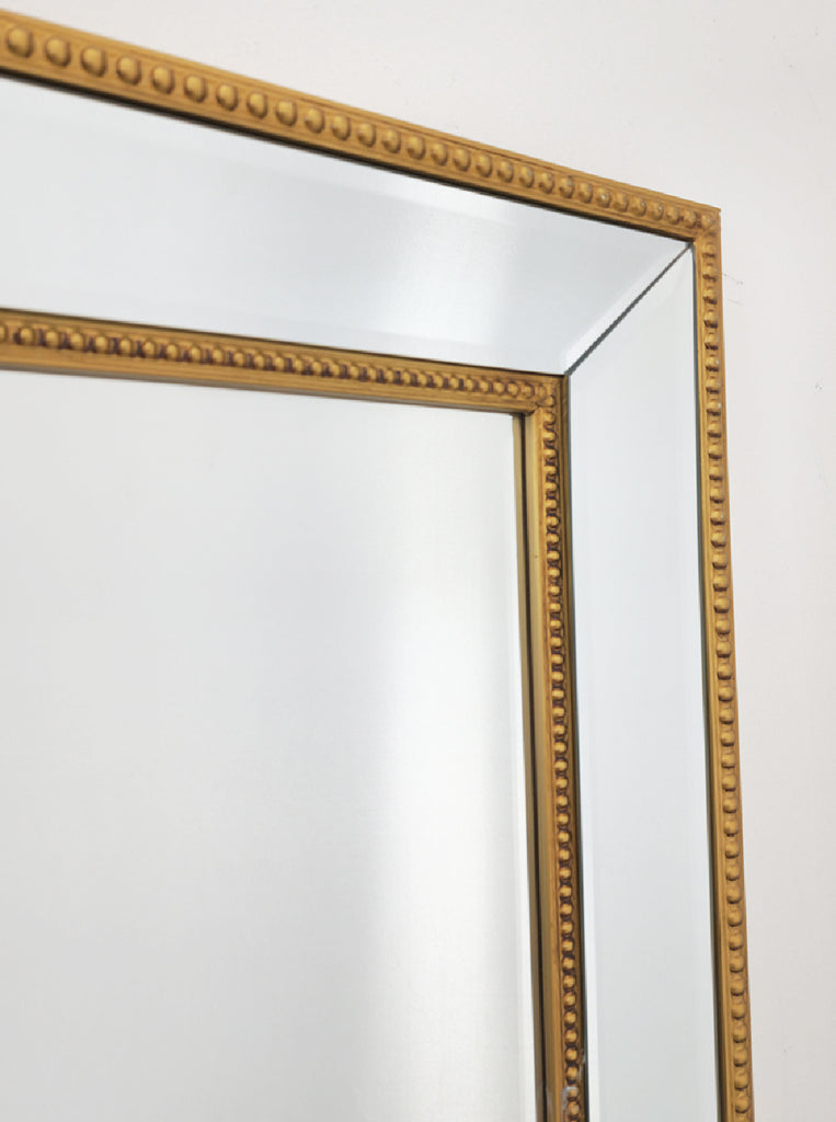 Medium Gold Beaded Framed Mirror - 70cm x 170cm 5