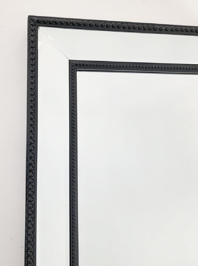 Black Beaded Framed Mirror - Free Standing 50cm x 170cm 6