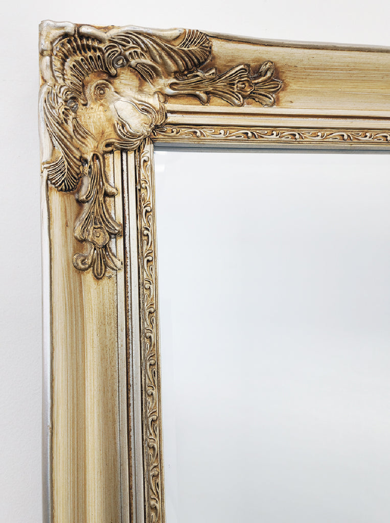 French Provincial Ornate Mirror - ANTIQUE CHAMPAGNE - X Large 100cm x 190cm 4