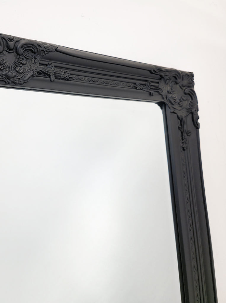 French Provincial Ornate Mirror - Black - Medium 70cm x 170cm 4