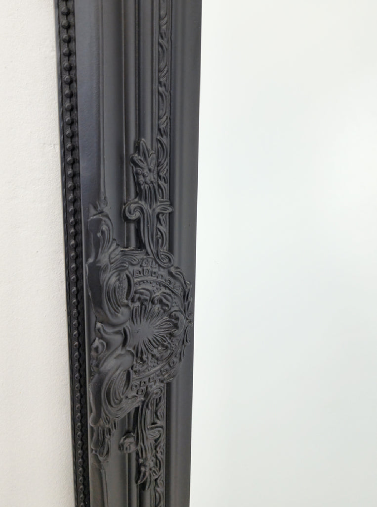 French Provincial Ornate Mirror - Black - Medium 70cm x 170cm 5