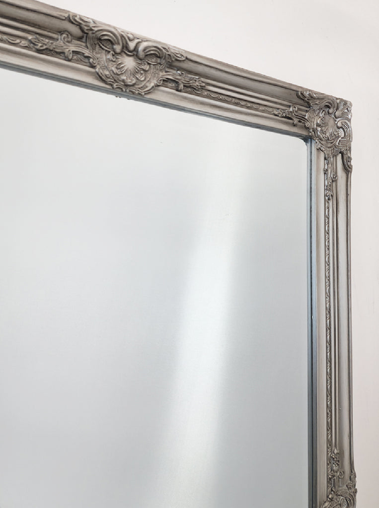 French Provincial Ornate Mirror - Antique Silver - Small 80cm x 110cm 5